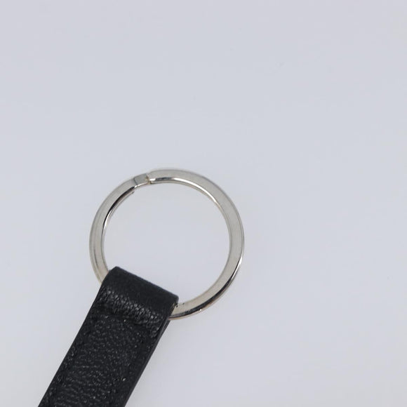 BVLGARI Strap Leather Black Silver Auth 204283A