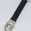 BVLGARI Strap Leather Black Silver Auth 204283A-5