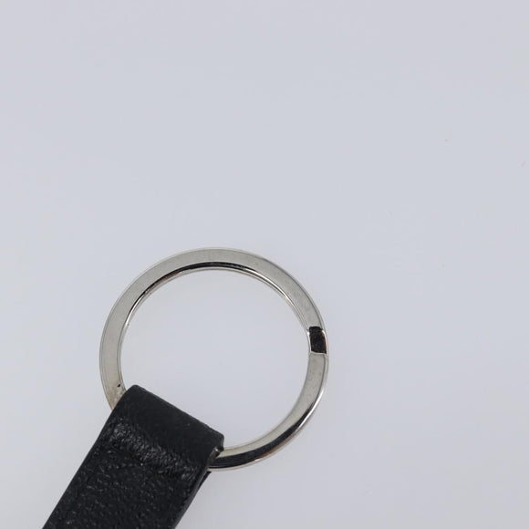 BVLGARI Strap Leather Black Silver Auth 204283A