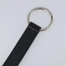 BVLGARI Strap Leather Black Silver Auth 204283A-8