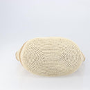 Tory Burch Tote Bag Raffia Beige Gold Tone Auth 204285A-10