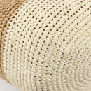 Tory Burch Tote Bag Raffia Beige Gold Tone Auth 204285A-12