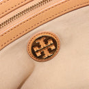 Tory Burch Tote Bag Raffia Beige Gold Tone Auth 204285A-18