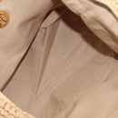 Tory Burch Tote Bag Raffia Beige Gold Tone Auth 204285A-19