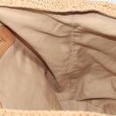 Tory Burch Tote Bag Raffia Beige Gold Tone Auth 204285A-20
