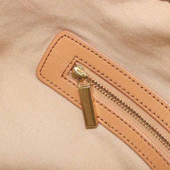 Tory Burch Tote Bag Raffia Beige Gold Tone Auth 204285A