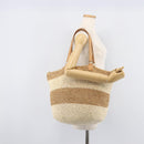 Tory Burch Tote Bag Raffia Beige Gold Tone Auth 204285A-25