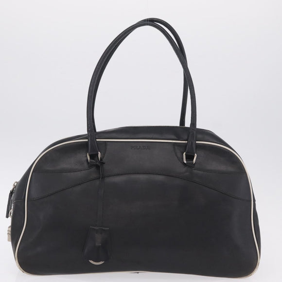 PRADA Shoulder Bag Nylon Leather 5 Set Black Purple Auth 204287