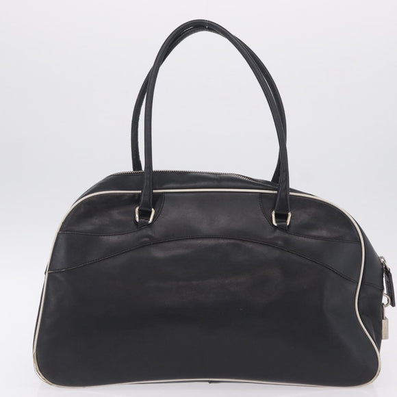 PRADA Shoulder Bag Nylon Leather 5 Set Black Purple Auth 204287
