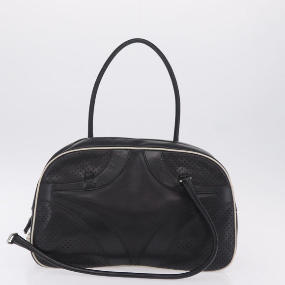 PRADA Shoulder Bag Nylon Leather 5 Set Black Purple Auth 204287