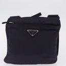 PRADA Shoulder Bag Nylon Leather 5 Set Black Purple Auth 204287-36