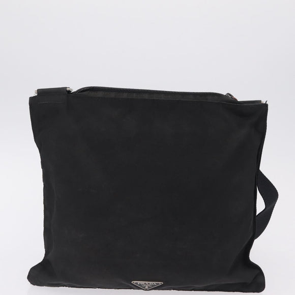 PRADA Shoulder Bag Nylon Leather 5 Set Black Purple Auth 204287