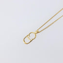 Christian Dior Necklace metal Gold Auth 204290-10