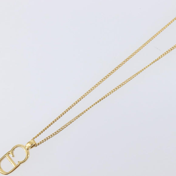 Christian Dior Necklace metal Gold Auth 204290