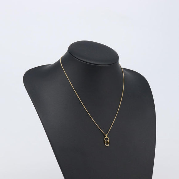 Christian Dior Necklace metal Gold Auth 204290
