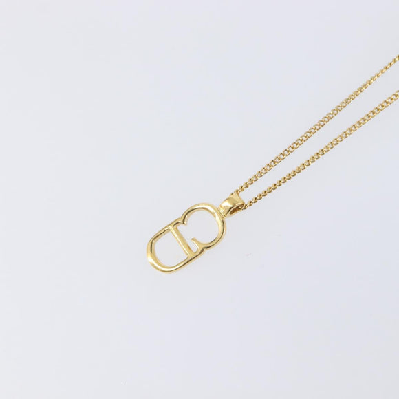 Christian Dior Necklace metal Gold Auth 204290