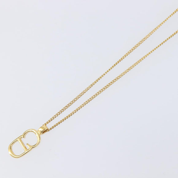 Christian Dior Necklace metal Gold Auth 204290