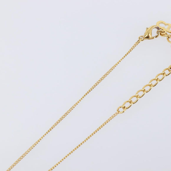 Christian Dior Necklace metal Gold Auth 204290