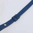 SAINT LAURENT Cavas Chic Hand Bag Leather 2way Blue Gold 279079 Auth 204300A-15