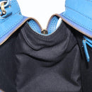 SAINT LAURENT Cavas Chic Hand Bag Leather 2way Blue Gold 279079 Auth 204300A-26