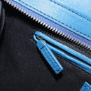 SAINT LAURENT Cavas Chic Hand Bag Leather 2way Blue Gold 279079 Auth 204300A-27
