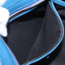 SAINT LAURENT Cavas Chic Hand Bag Leather 2way Blue Gold 279079 Auth 204300A-28