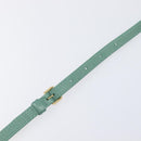 Miu Miu Matelasse Arkady Hand Bag Leather 2way Green Gold Auth 204302SAM-16