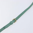 Miu Miu Matelasse Arkady Hand Bag Leather 2way Green Gold Auth 204302SAM-17