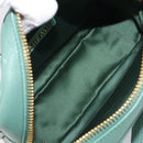 Miu Miu Matelasse Arkady Hand Bag Leather 2way Green Gold Auth 204302SAM-11