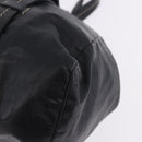 Miu Miu Hand Bag Vitellolux Black Silver Auth 204305A-16