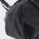 Miu Miu Hand Bag Vitellolux Black Silver Auth 204305A-17