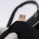 Miu Miu Hand Bag Vitellolux Black Silver Auth 204305A-12