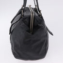 Miu Miu Hand Bag Vitellolux Black Silver Auth 204305A-4