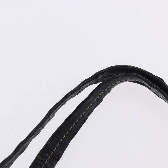 Miu Miu Hand Bag Vitellolux Black Silver Auth 204305A