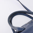 Miu Miu Hand Bag Vitellolux 2way Blue Silver Auth 204308A-17