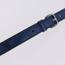 Miu Miu Hand Bag Vitellolux 2way Blue Silver Auth 204308A-23