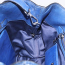 Miu Miu Hand Bag Vitellolux 2way Blue Silver Auth 204308A-32