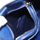 Miu Miu Hand Bag Vitellolux 2way Blue Silver Auth 204308A-34