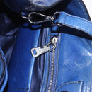 Miu Miu Hand Bag Vitellolux 2way Blue Silver Auth 204308A-35
