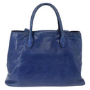 Miu Miu Hand Bag Vitellolux 2way Blue Silver Auth 204308A-3