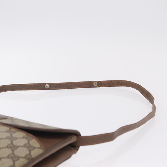 GUCCI GG Supreme Shoulder Bag PVC Leather Beige Gold 904 23 025 Auth 204309