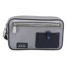 LOUIS VUITTON Monogram Satellite Alpha Clutch Bag Silver M44171 LV Auth 204313A-1
