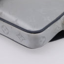 LOUIS VUITTON Monogram Satellite Alpha Clutch Bag Silver M44171 LV Auth 204313A-16