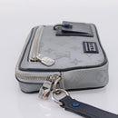 LOUIS VUITTON Monogram Satellite Alpha Clutch Bag Silver M44171 LV Auth 204313A-4