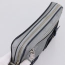 LOUIS VUITTON Monogram Satellite Alpha Clutch Bag Silver M44171 LV Auth 204313A-6