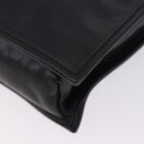 LOEWE Anagram Shoulder Bag Leather Black Gold Auth 204314A-15