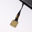 LOEWE Anagram Shoulder Bag Leather Black Gold Auth 204314A-17