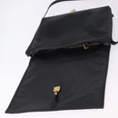 LOEWE Anagram Shoulder Bag Leather Black Gold Auth 204314A-19