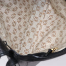 LOEWE Anagram Shoulder Bag Leather Black Gold Auth 204314A-11