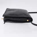 LOEWE Anagram Shoulder Bag Leather Black Gold Auth 204314A-3